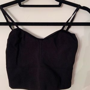 Black cropped tank top